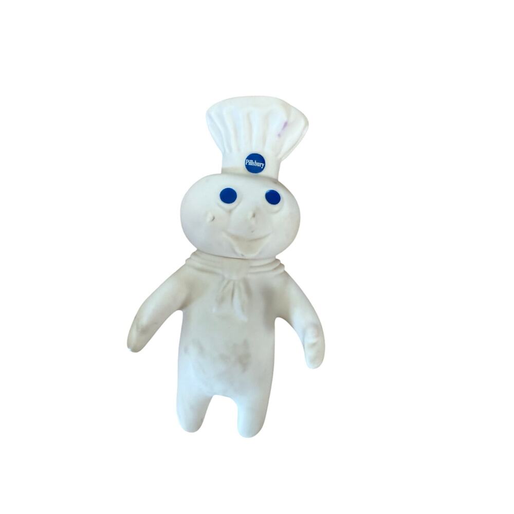 Vintage Pillsbury Doughboy 1971‎ Swivel head Rubber Doll Figure 7"